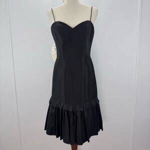 NWT VTG Alfred Angelo Spaghetti Strap Ruffle Hem Dress Y2K Whimsigoth Party sz 8